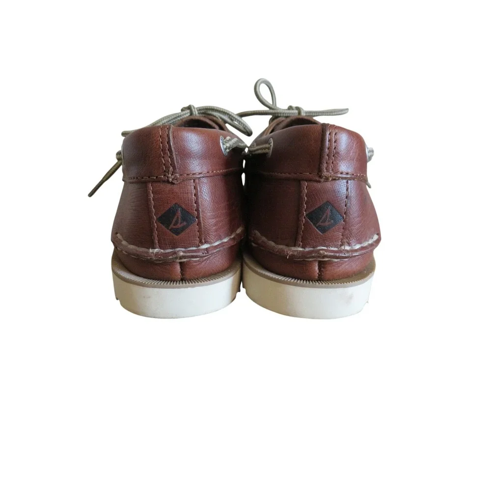 Sperry Top-Sider Mens Brown Leather Boat Shoes STS15003 Moc Toe Size 9.5M